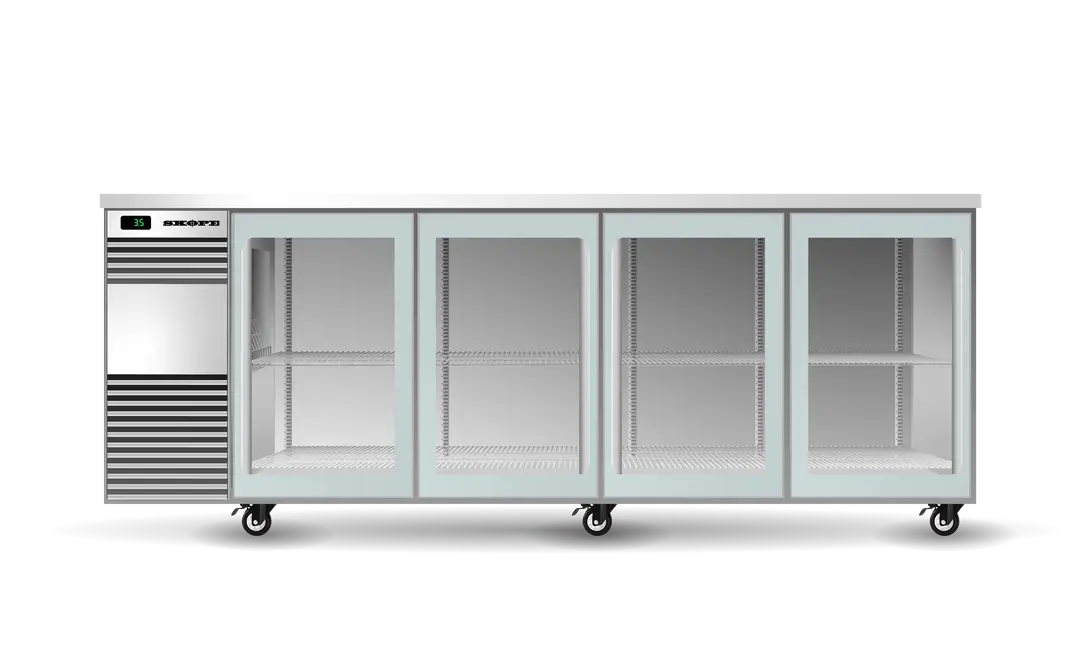 BackBar 4 Glass Sliding Door Fridge