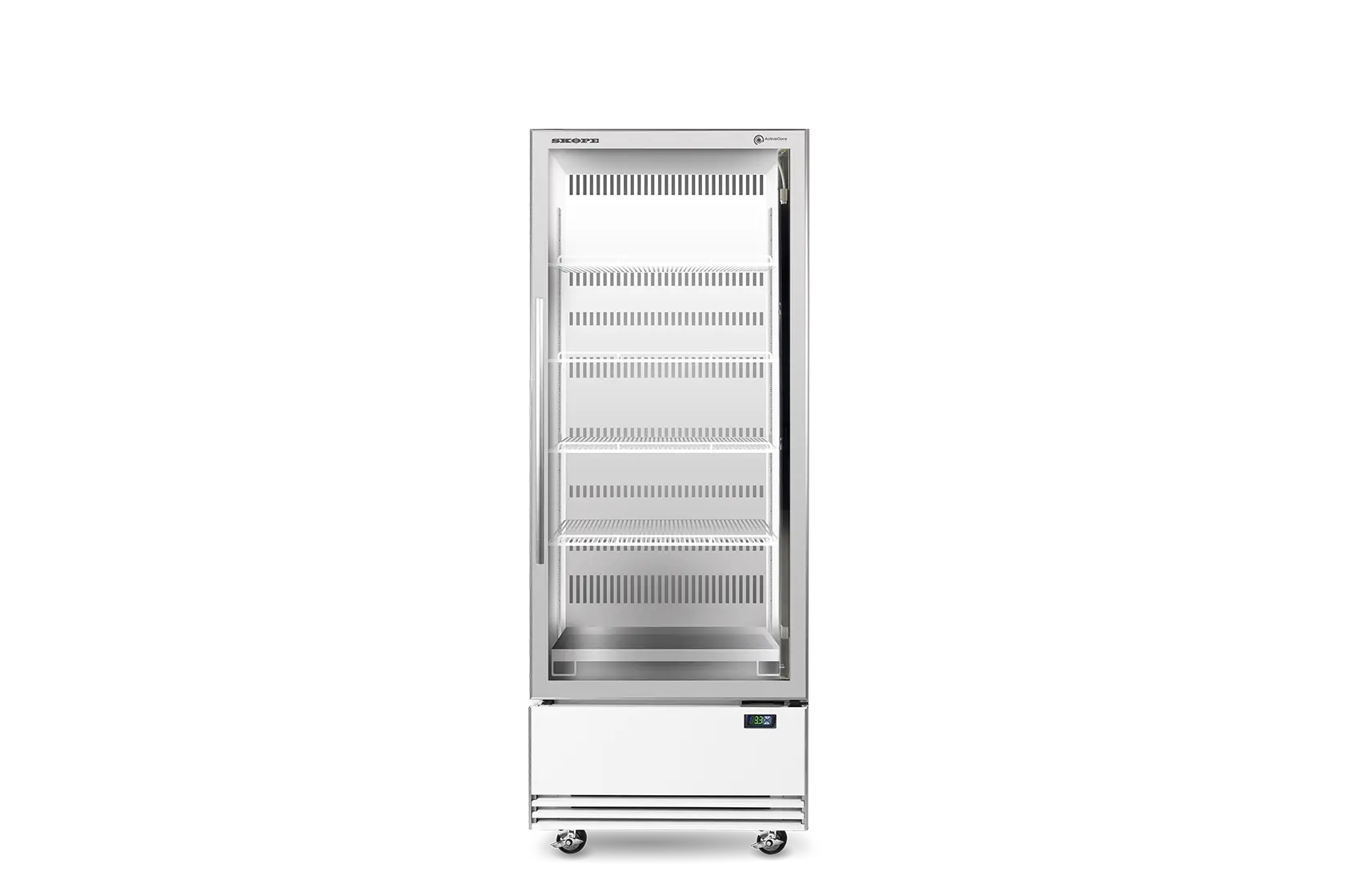 BME600N-A 1 Glass Door Display or Storage Fridge