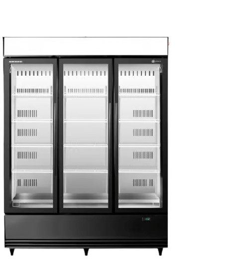 SKT1500N-AC 3 Glass Door Display or Storage Fridge, Lit Sign