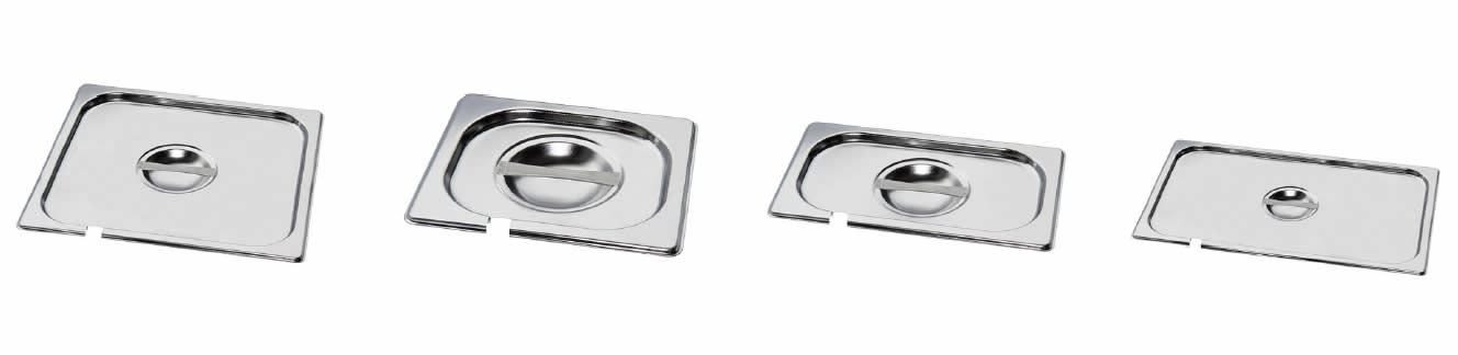 STAINLESS STEEL LIDS WITH CUT FOR SPOON 176 162 P16000